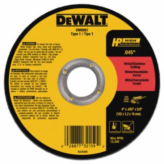 DeWalt Metal Cut-Off Wheel 4-1/2″ x 1/16″ x 7/8″ – Pack of 25 – DW8063