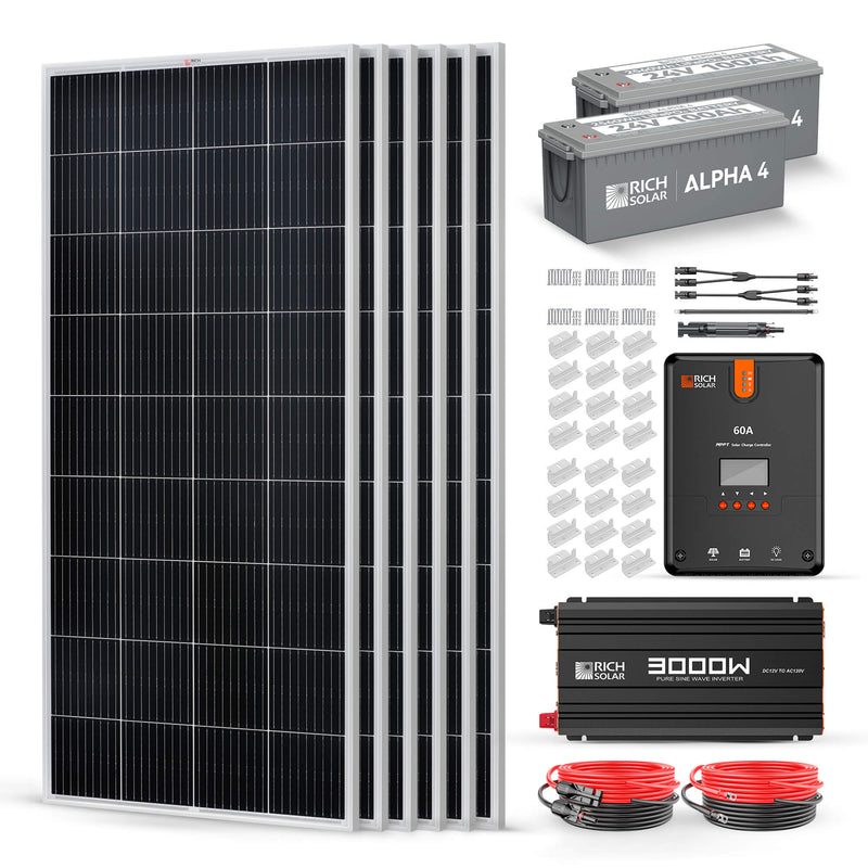 Rich Solar 1200 Watt 24V Complete Solar Kit RS-CK1200
