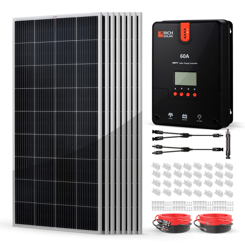 Rich Solar 1600W 24V Solar Kit with 8×200W Panels and 60A MPPT Controller - RSK-1660