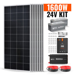 Rich Solar 1600 Watt 24V Complete Solar Kit RS-CK1600