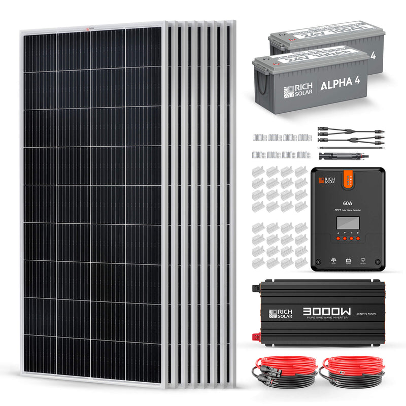Rich Solar 1600 Watt 24V Complete Solar Kit RS-CK1600