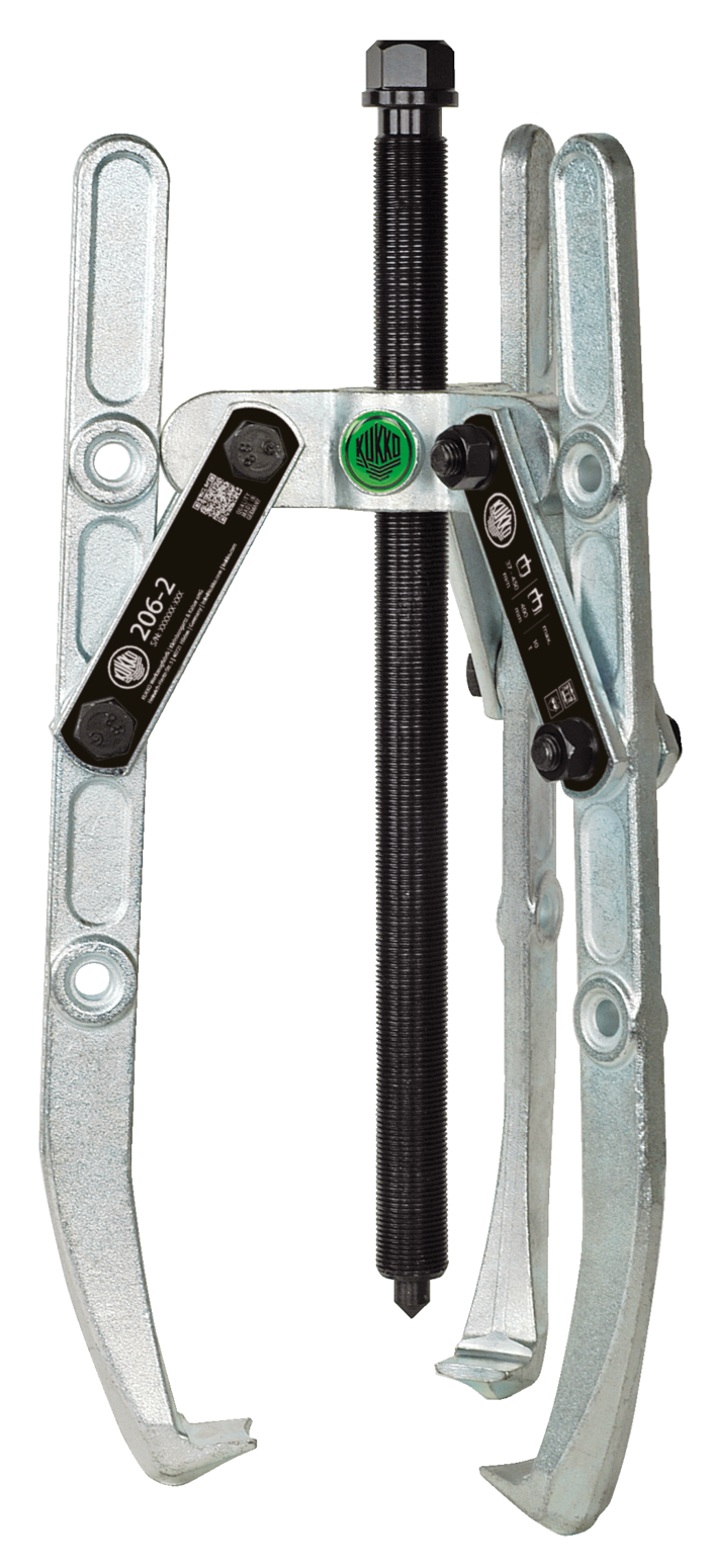 Kukko Heavy 3‑Jaw Universal Puller with Oscillating Jaws – 0–450 mm Spread, 400 mm Reach – 206‑2