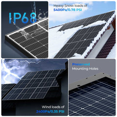 Renogy Bifacial 320W Monocrystalline Solar Panel – 6 Pack – RSP320DT-BKx6-US