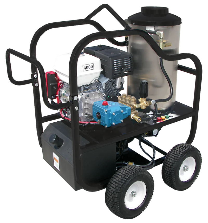 Pressure-Pro Hot Water Portable Pressure Washer 4000 PSI 4.0 GPM Honda GX390 CAT Pump - 4012-10C