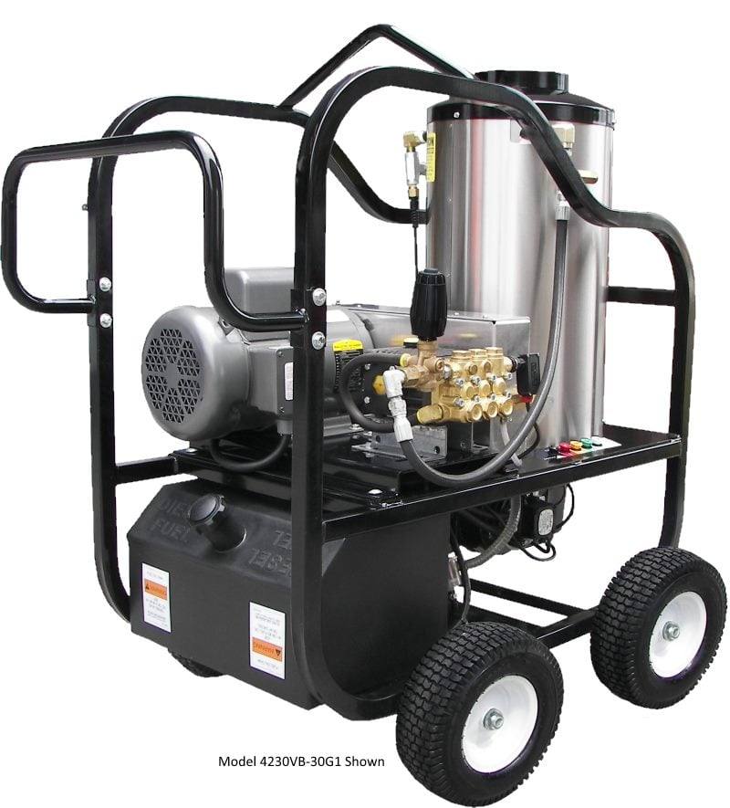 Pressure-Pro Hot Water Pressure Washer 3000 PSI 4.0 GPM Electric Belt Drive 230V - 4230VB-30G1