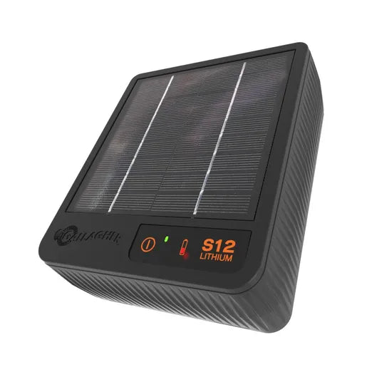 Gallagher S12 Lithium Solar Fence Energizer – Portable Solar Electric Fence Charger – G349414