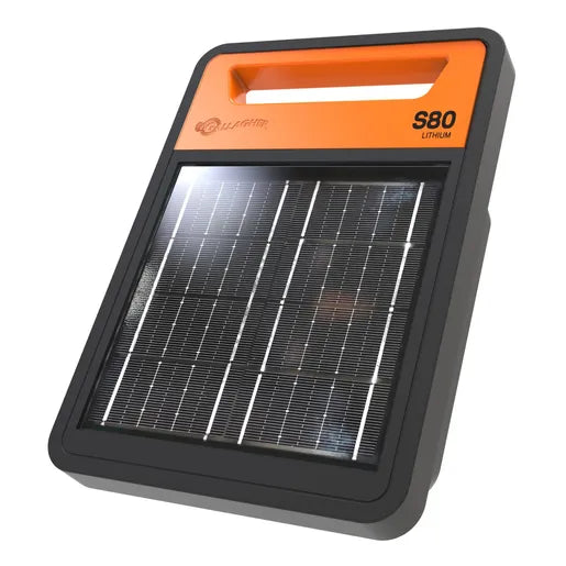 Gallagher S80 Lithium Solar Fence Energizer – Portable Solar Electric Fence Charger – G351414