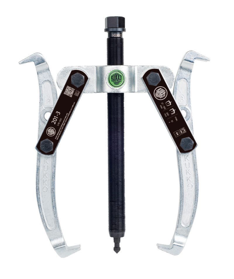 Kukko 2‑Jaw Tab Puller with Long Reach Arms – 201‑3