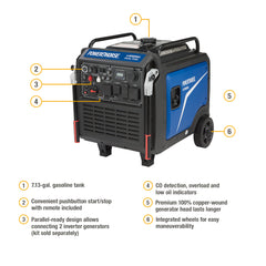 Powerhorse 8300W Dual Fuel Inverter Generator with Electric Start – 607566