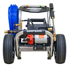 Simpson SM1200 Electric Pressure Washer & Misting Sanitizer – 1200 PSI, 2.0 GPM, 75' Hose, AAA Pump, 6 QC Nozzles, Lightweight Aluminum Frame - 61102