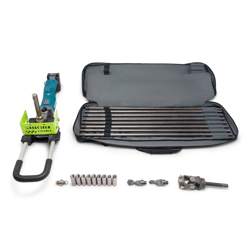 MiniTrencher SiBore Drill Battery-Powered Sideway Boring Auger with Makita 40V MAX Motor – 1-in x 24-ft Hole Boring - SB215E.MIN