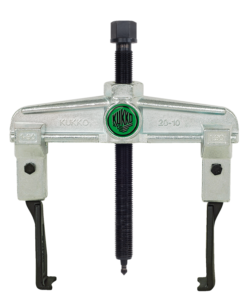 Kukko 2‑Jaw Tab Puller with Swivel Jaws, 200 mm Spread & 120 mm Reach – 20‑2‑S
