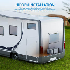 TURBRO Lapland LL10V 10,000 BTU Under-Bench RV Air Conditioner with Heat Pump - 707-RVAC-LL10V-GY