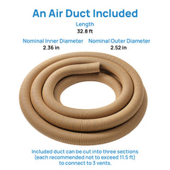 TURBRO Lapland LL10V 10,000 BTU Under-Bench RV Air Conditioner with Heat Pump - 707-RVAC-LL10V-GY