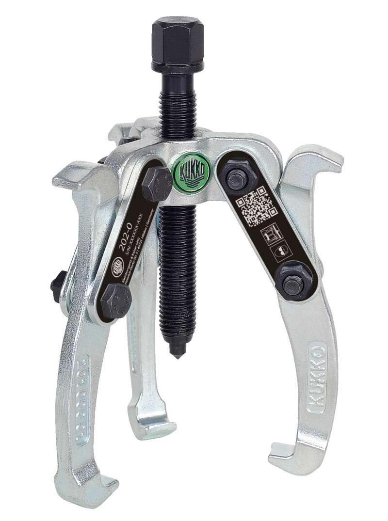 Kukko Adjustable 2‑Jaw Tab Puller for Thin Flanges – 202‑0