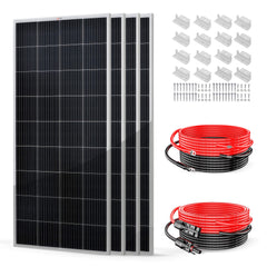 Rich Solar 800W 12V Solar Kit with 4×200W Panels and 60A MPPT Controller - RS-K8004