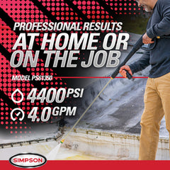 Simpson Pro Series 4400 PSI 4.0 GPM Gas Pressure Washer with CRX 420 Engine & AAA Triplex Pump - PS61350