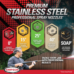 Simpson Pro Series 4400 PSI 4.0 GPM Gas Pressure Washer with CRX 420 Engine & AAA Triplex Pump - PS61350