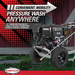 Simpson Pro Series 4400 PSI 4.0 GPM Gas Pressure Washer with CRX 420 Engine & AAA Triplex Pump - PS61350