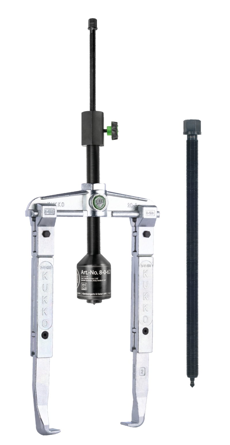 Kukko 2-Jaw Universal Puller 520 x 300 mm with Extended Puller Hook and Grease Hydraulic Spindle - 20-4-3-B