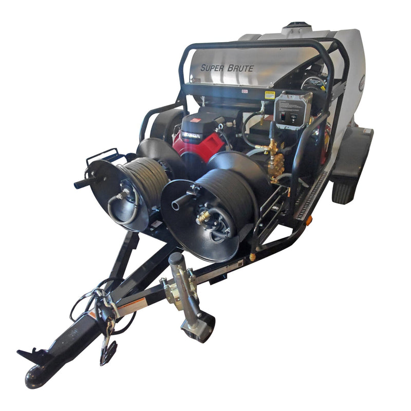 Simpson Mobile Trailer Series 3500 PSI Hot Water Gas Pressure Washer Trailer - Honda GX690 Engine TRS23555251E