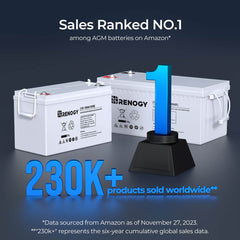 Renogy Deep Cycle AGM Battery 12V 100Ah – Single Unit – RNG-BATT-AGM12-100