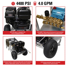 Simpson PowerShot Aluminum 4400 PSI Gas Pressure Washer - CRX420 Engine ALH4440