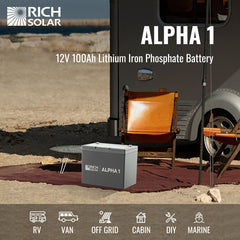 Rich Solar Alpha-1 12V 100Ah LiFePO₄ Battery – RS-B121S
