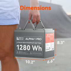 Rich Solar Alpha-1 Pro 12V 100Ah LiFePO₄ Battery – RS-B121SP