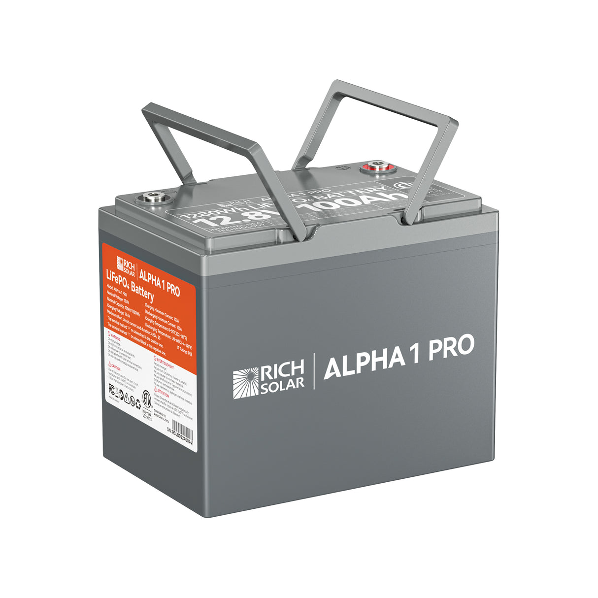 Rich Solar Alpha-1 Pro 12V 100Ah LiFePO₄ Battery – RS-B121SP