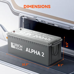 Rich Solar Alpha-2 12V 200Ah LiFePO₄ Battery – RS-B122S
