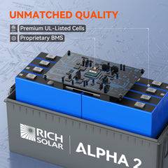 Rich Solar Alpha-2 12V 200Ah LiFePO₄ Battery – RS-B122S