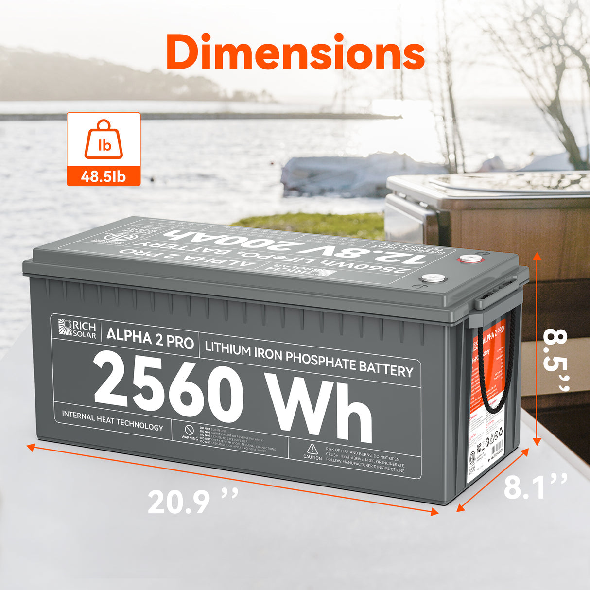 Rich Solar Alpha-2 Pro 12V 200Ah LiFePO₄ Battery – RS-B122SP