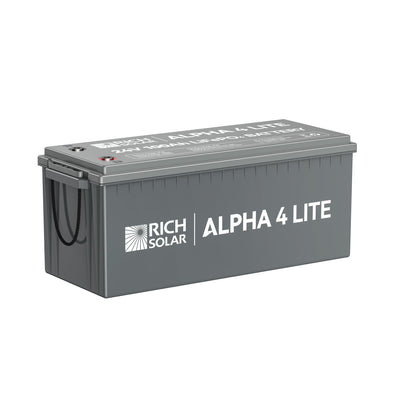 Rich Solar ALPHA 4 LITE | 24V 100Ah LiFePO4 Battery | Fast-Charging 24V Lithium Battery RS-B24100