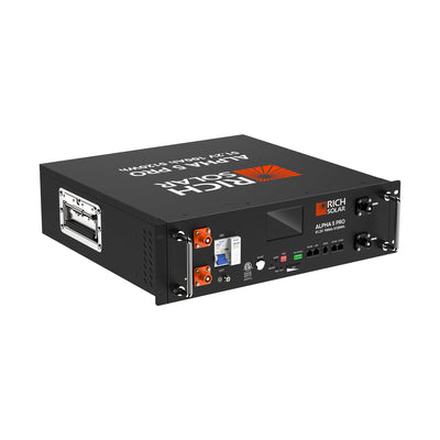 Rich Solar ALPHA 5 PRO | 51.2V 100Ah LiFePO4 Battery | Premium 48V Server Rack Lithium Battery RS-B5121P1