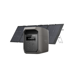 EcoFlow DELTA 3 Max Portable Power Station with 400W Solar Panel (Gray) – D3M-400W-G