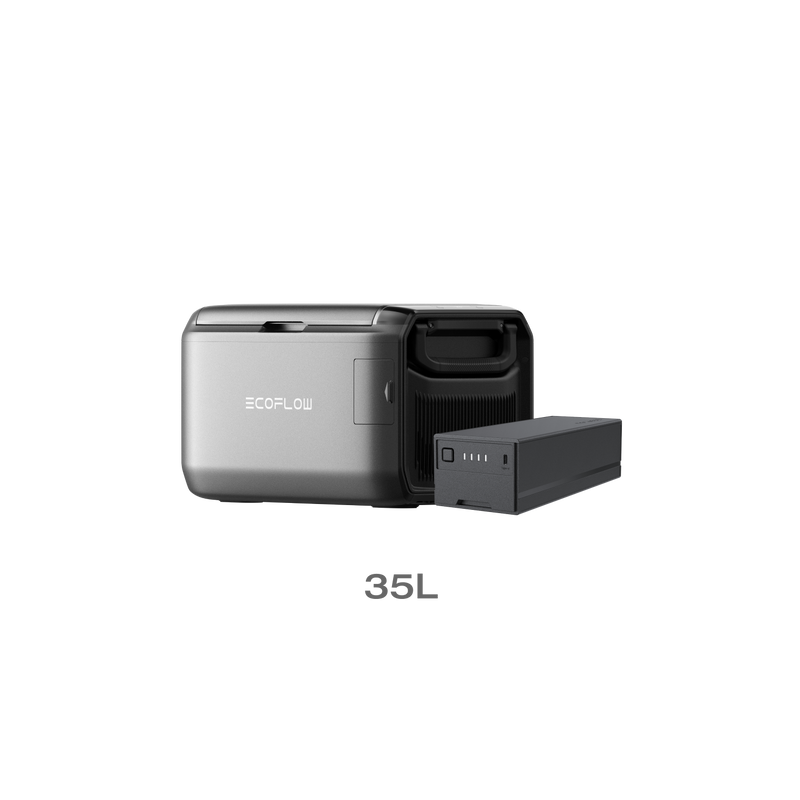 EcoFlow Glacier Classic 35L Portable Fridge Freezer + Plug-In Battery Bundle - EFGLACIER35L-US-EB
