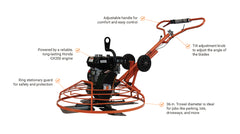 Brave 36" Power Trowel 5.5 HP Honda GX200, 117–167 RPM – BRPPT110H