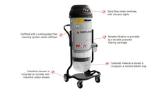 Depureco XM35-LP Industrial Vacuum, 3-Motor, 35L Capacity - XM35-LP