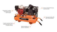Industrial Air Wheelbarrow Style Portable Air Compressor, Honda GX270 - CTA9090980.ES.SAN