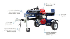 Iron & Oak 30-Ton Log Splitter with Torsion Axle, Honda GX270 - BHVH3018GXT