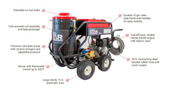 NorthStar Gas Wet Steam & Hot Water Pressure Washer 3000 PSI 4.0 GPM Honda GX390 - 157310