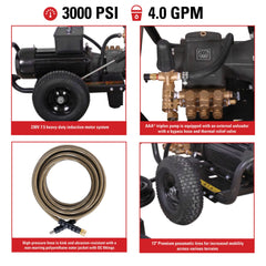 Simpson Rental Series 3000 PSI Electric Pressure Washer 3040012B
