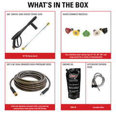 Simpson Industrial Series 3000 PSI Gas Pressure Washer - Honda GX200 Engine IS3030212