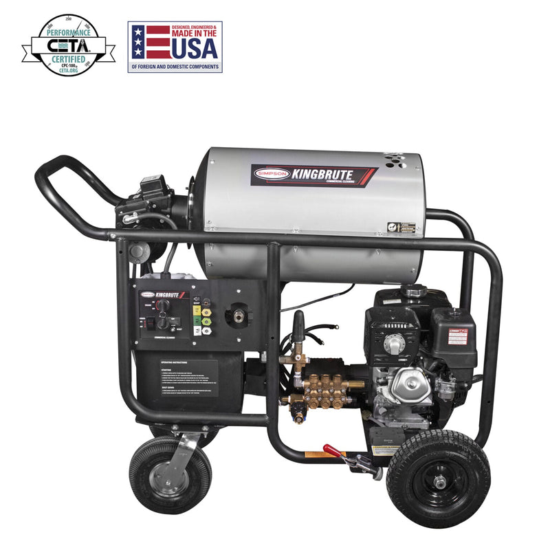 Simpson King Brute 4000 PSI Hot Water Pressure Washer - Honda GX390 Engine KB4040252E