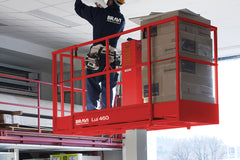 Bravi Platforms Lui 460 Vertical Mast Lift – 21.6 ft Working Height, Compact Push-Around, 245Ah Battery