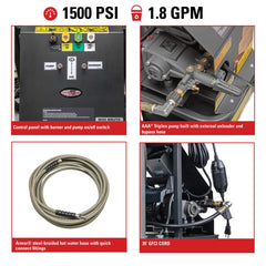 Simpson Mini Brute 1500 PSI Hot Water Electric Pressure Washer MB1518012A