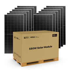 Rich Solar MEGA 550W 24V Monocrystalline Solar Panel Bundle – 8, 10 or 12 Panels