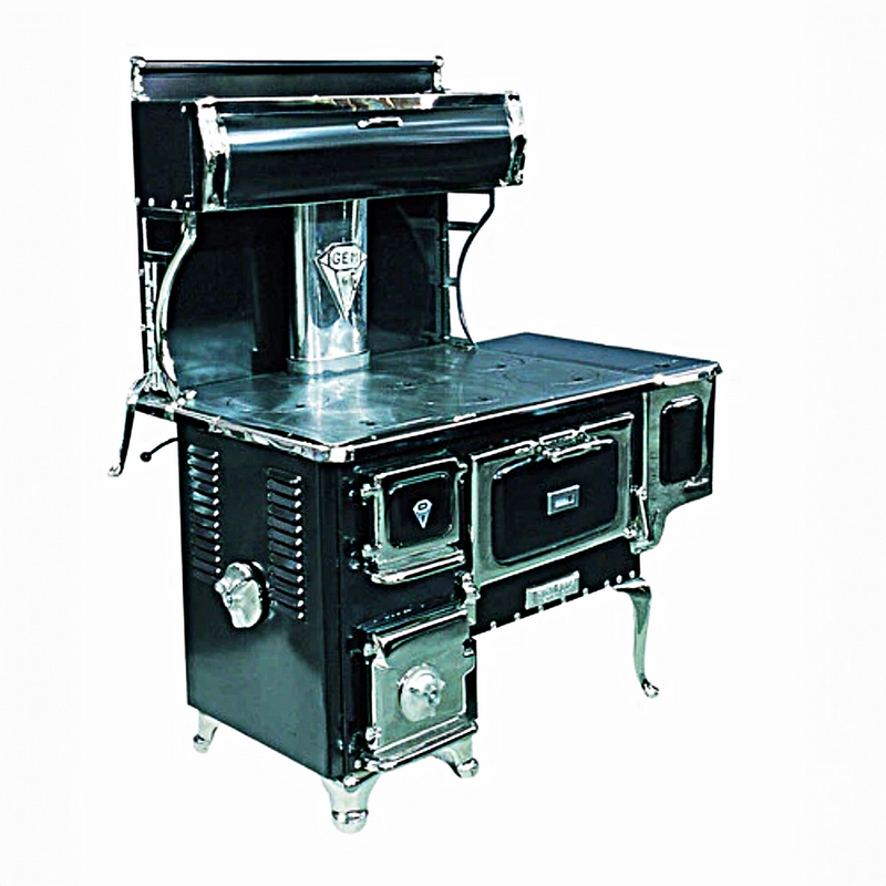 Margin Gem Wood Cookstove – Amish-Built in Ontario, 1,750 sq ft Heating, Air-Jet Reburn, Cast-Iron Cooktop & Oven – GEM40