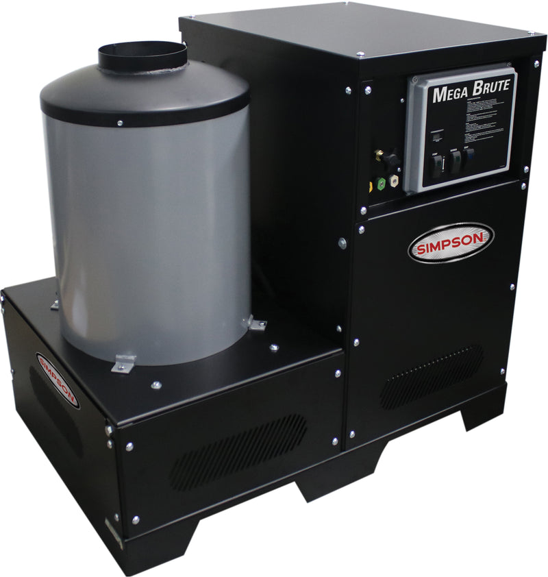 Simpson Mega Brute Hot Water Pressure Washer 3000 PSI 4.0 GPM Baldor Motor Belt Drive – 65270